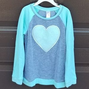 Cat & Jack Green and Gray Sweatshirt Size 7/8